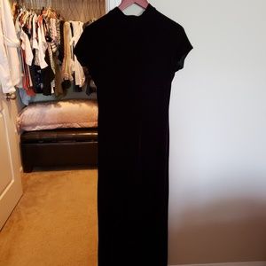 Velvet Black Maxi Dress